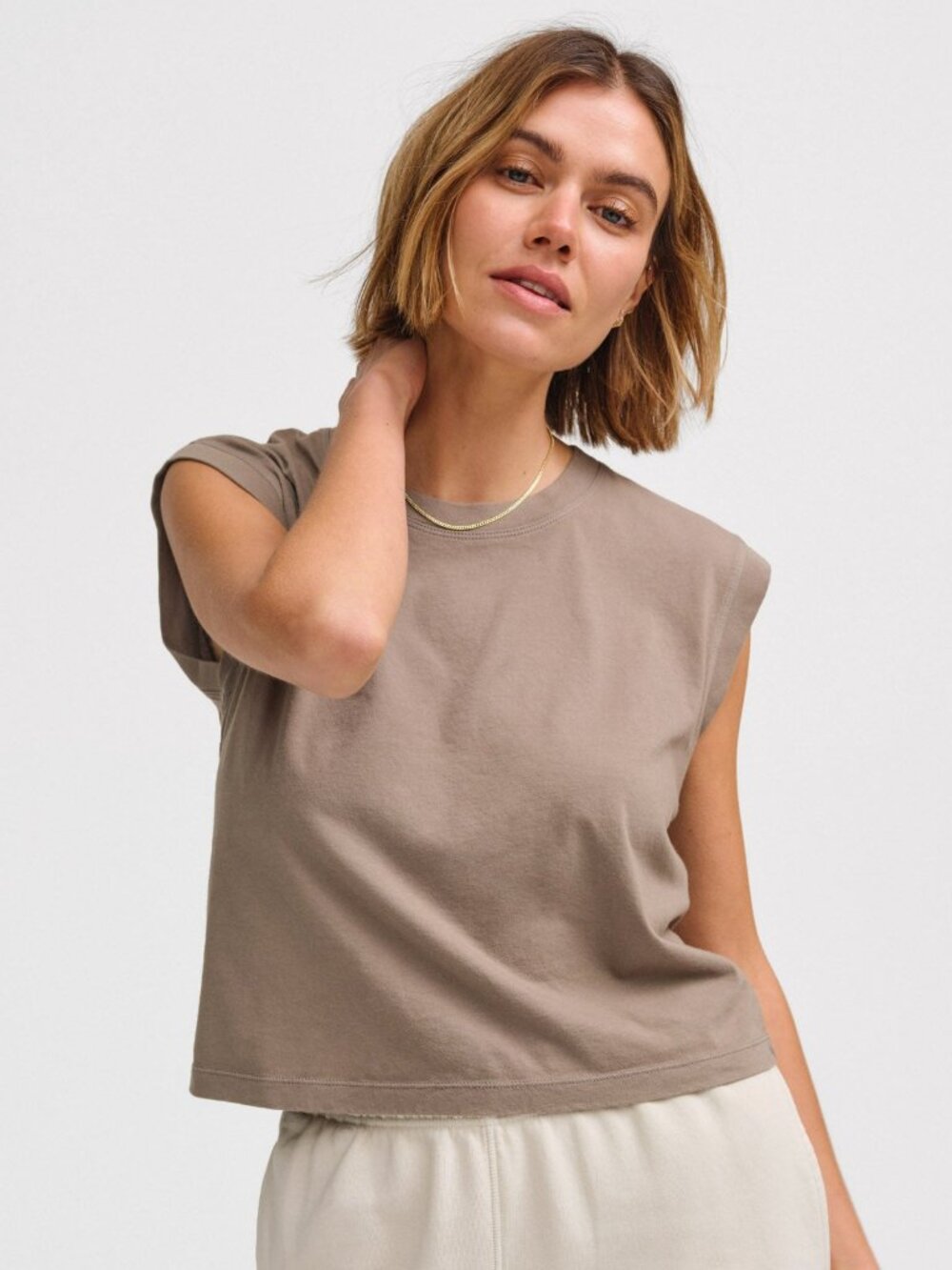 NWT Mate the Label Organic Cotton Muscle Tank, Size Small